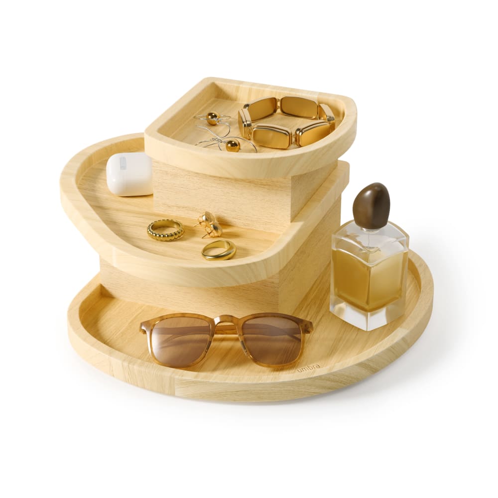 Umbra Gestufte Schmuckschatulle Beige Holz