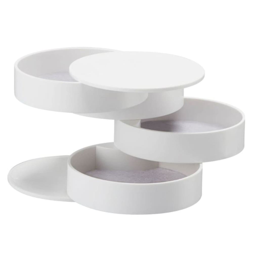 Yamazaki Schmuckkästchen 4 Ebenen - Weiß style modern Weiß Pvc - Polyvinlychlorid