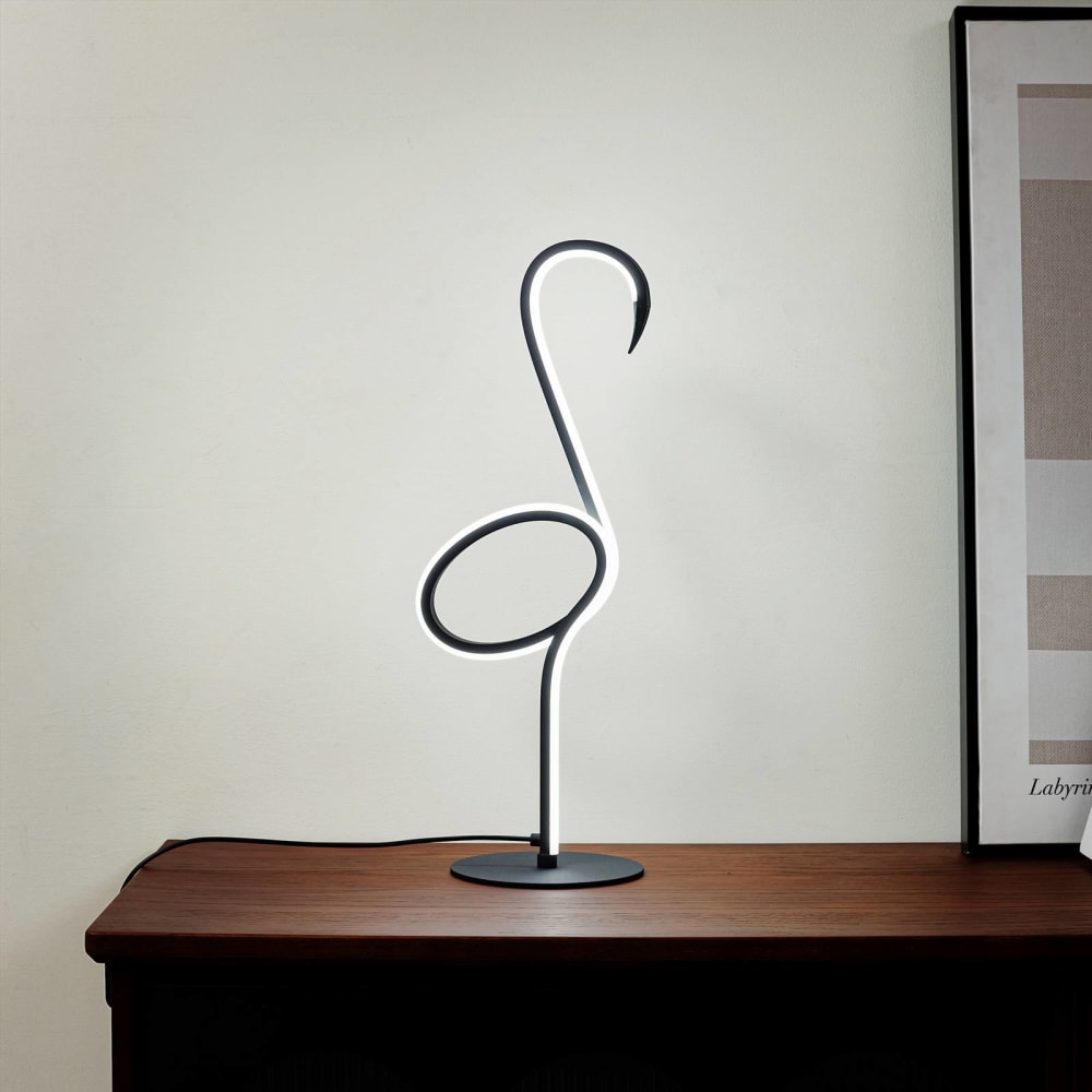 Lampe à poser led en métal noir — vue 3