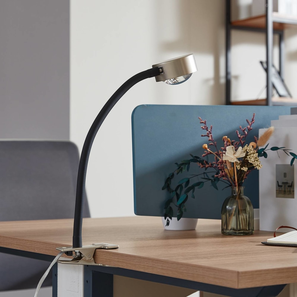 Lampe à pince en métal gris — vue 3