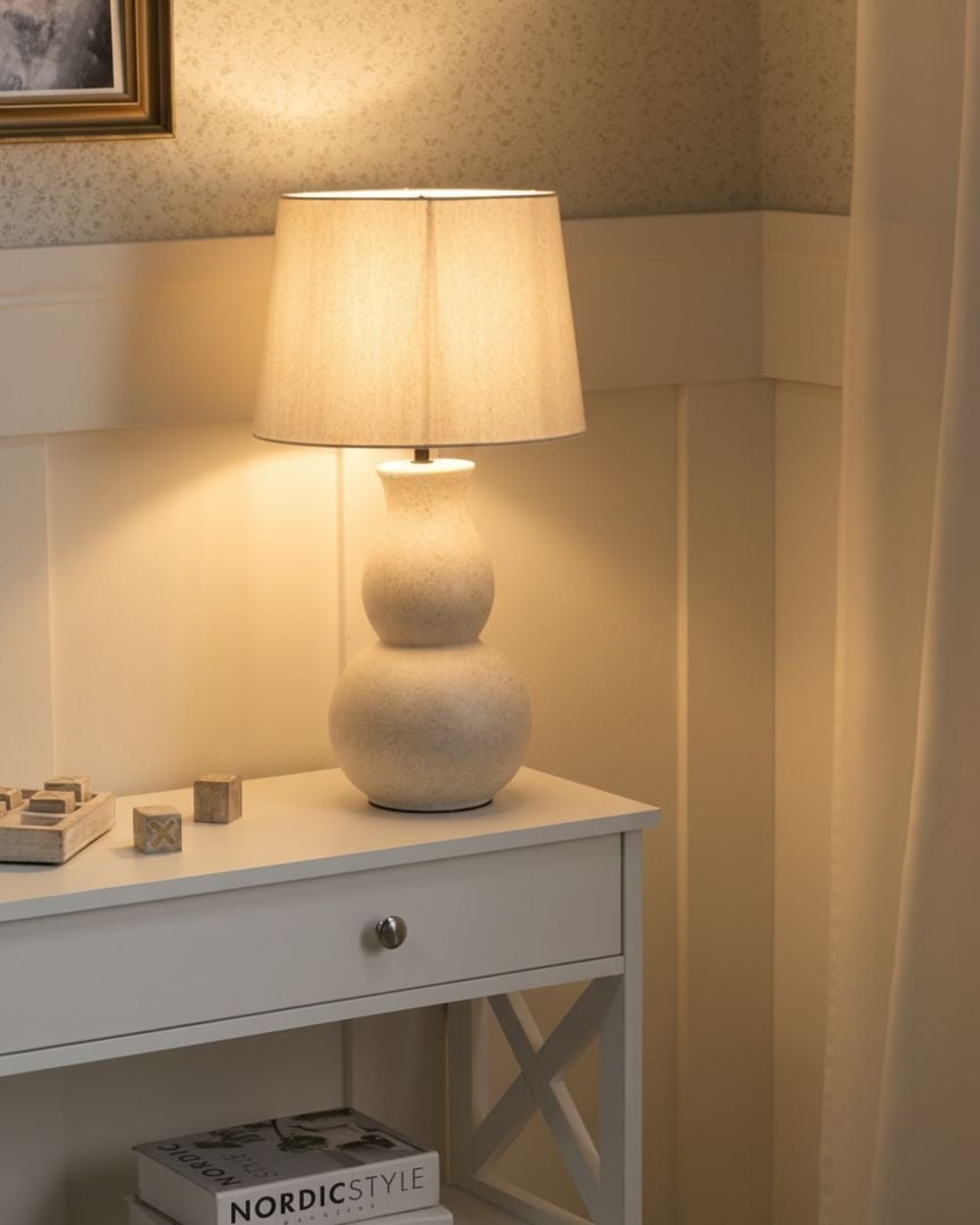 Lampe à poser céramique beige clair — vue 3