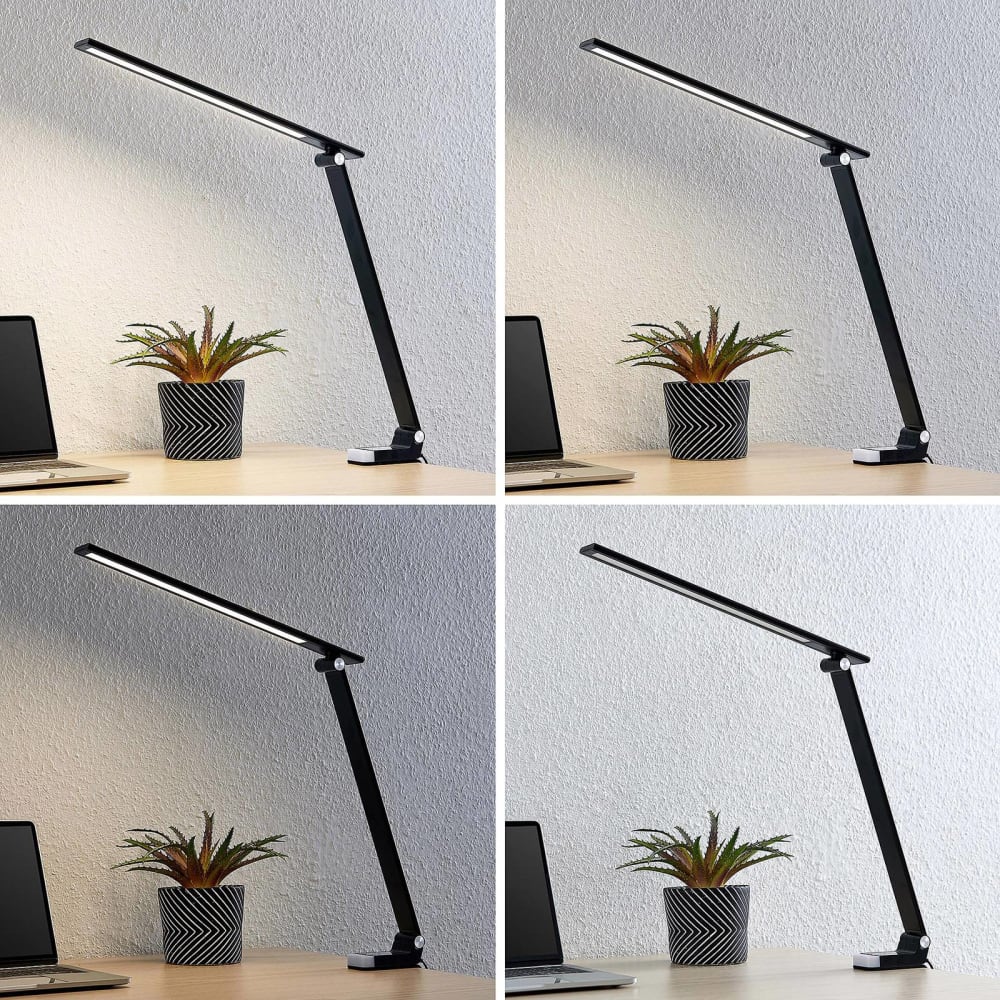 Lampe à poser en plastique noir — vue 3