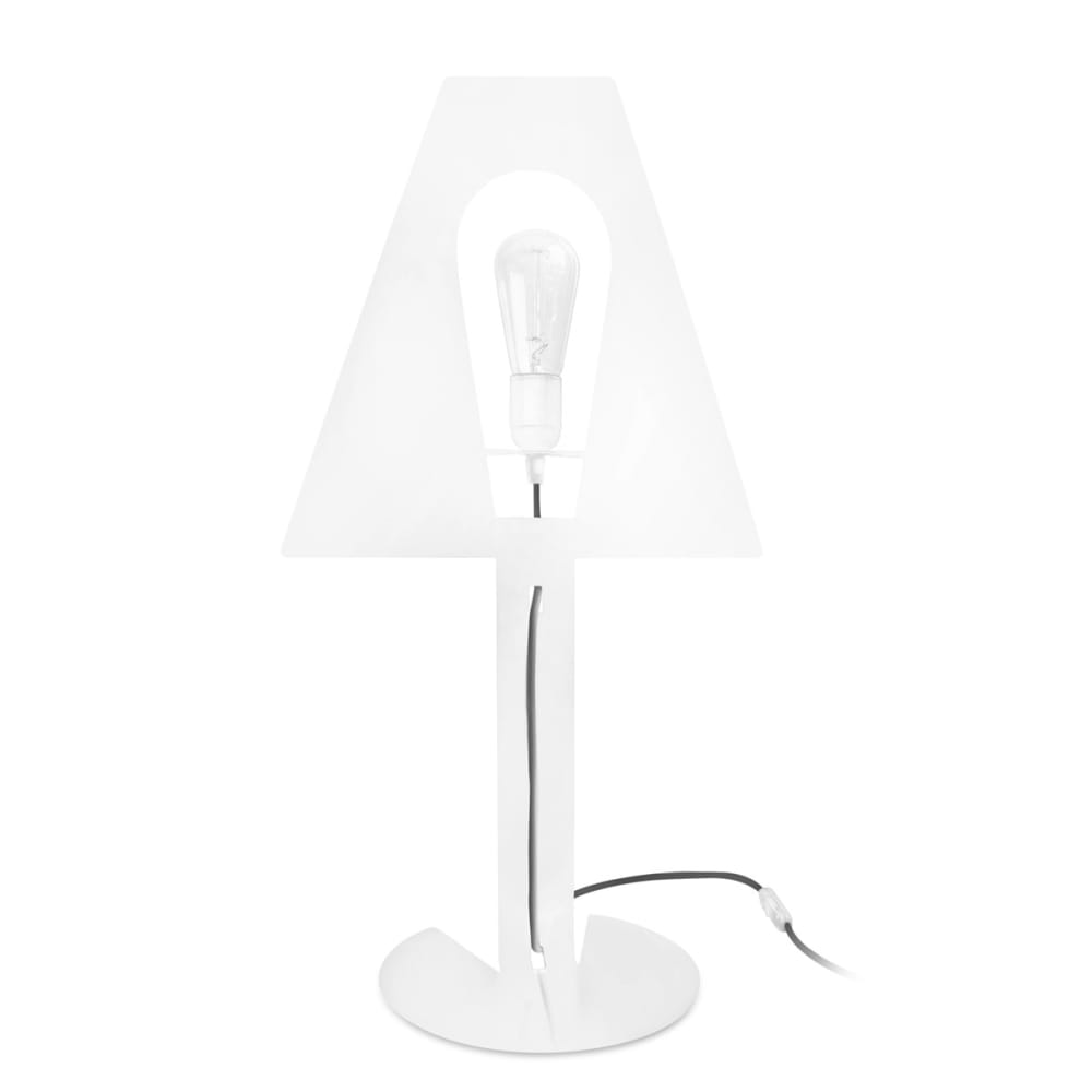 Lampe a poser en métal fil noir