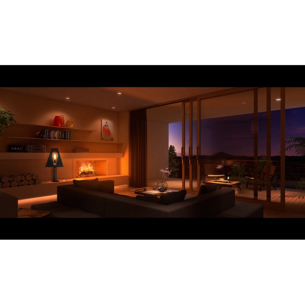 Lampe a poser en métal fil noir — vue 4