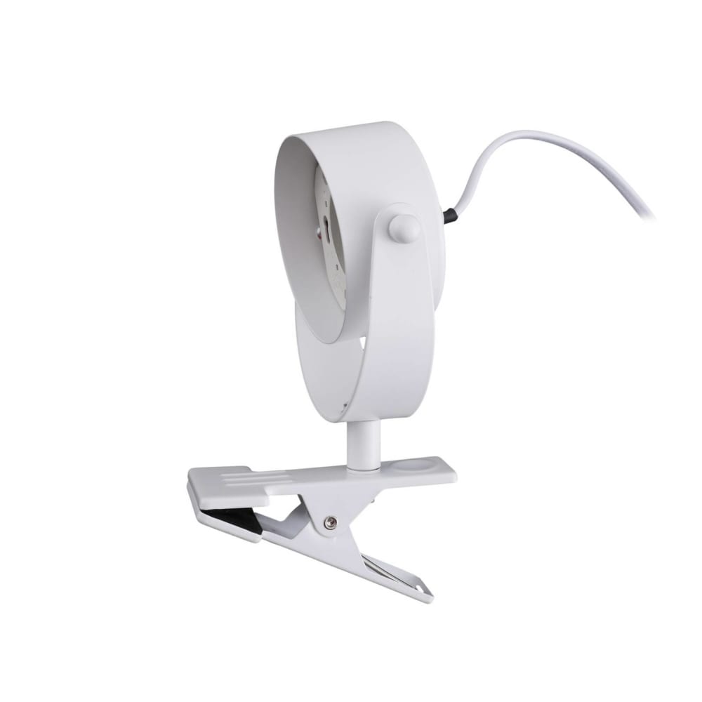 Lampe à pince en métal blanc