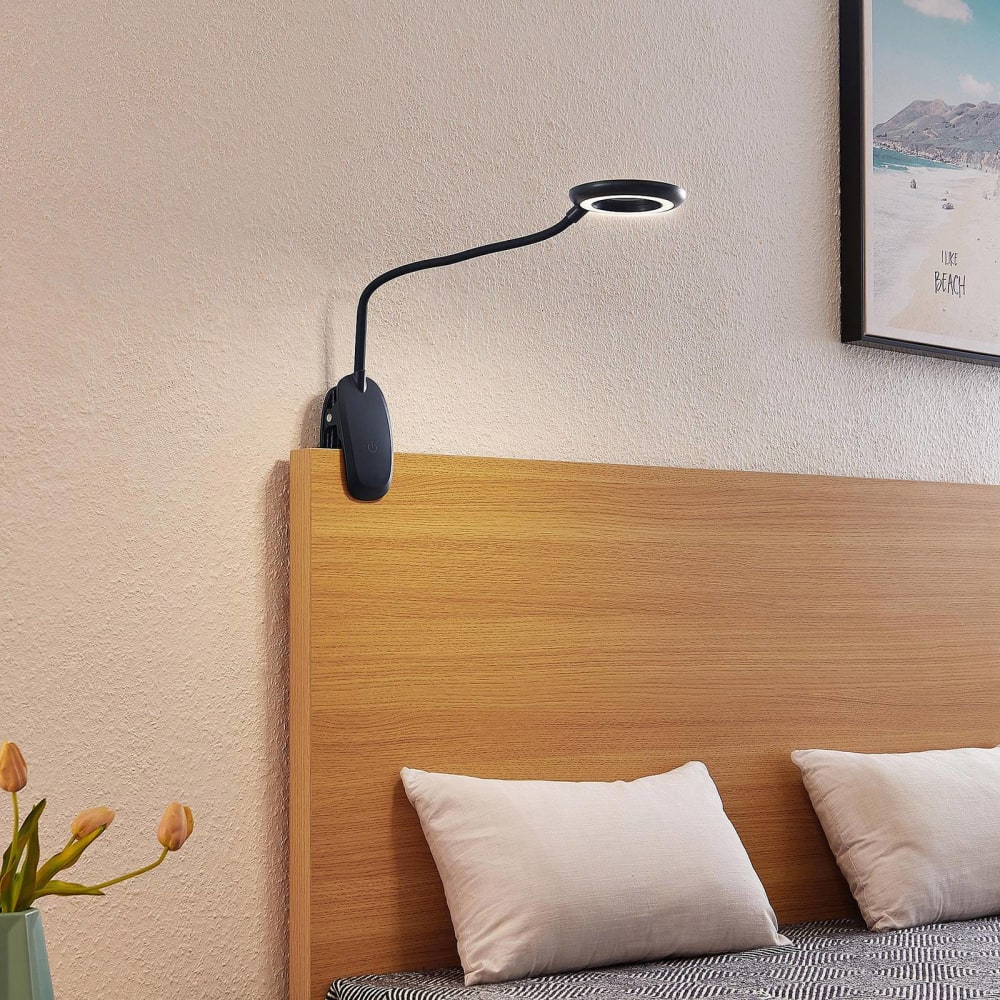 Lampe à pince en plastique noir — vue 4