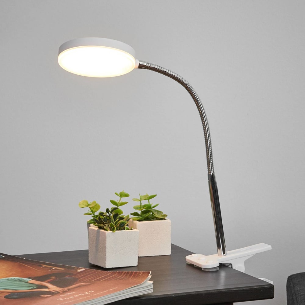Lampe à pince en plastique blanc — vue 3
