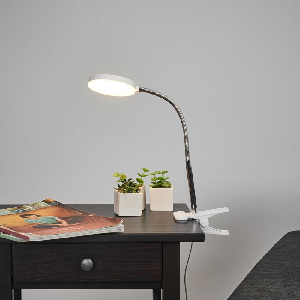 Lampe à pince en plastique blanc — vue 4