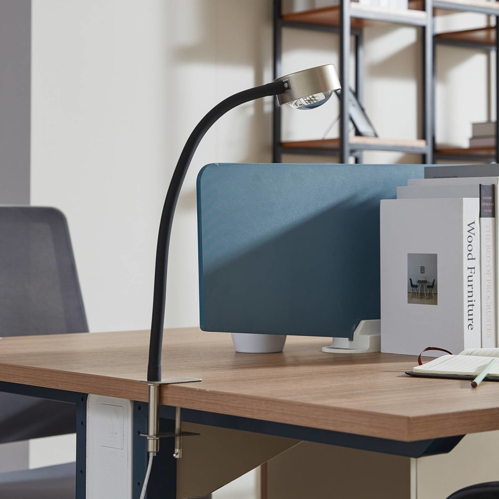 Lampe à pince en métal gris — vue 3