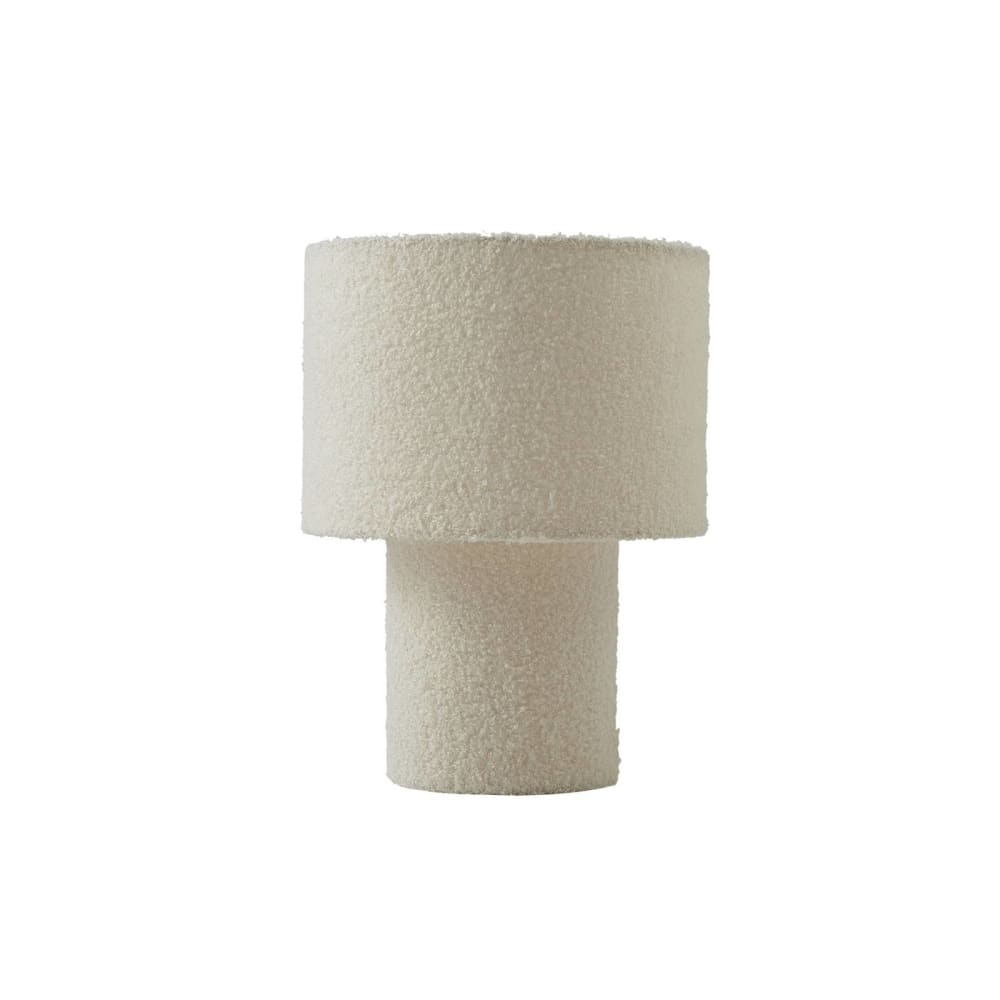 Lampe à poser en textile blanc