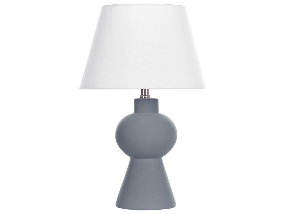 Beliani Tischleuchte aus Keramik 48cm, grau style modern - Keramik