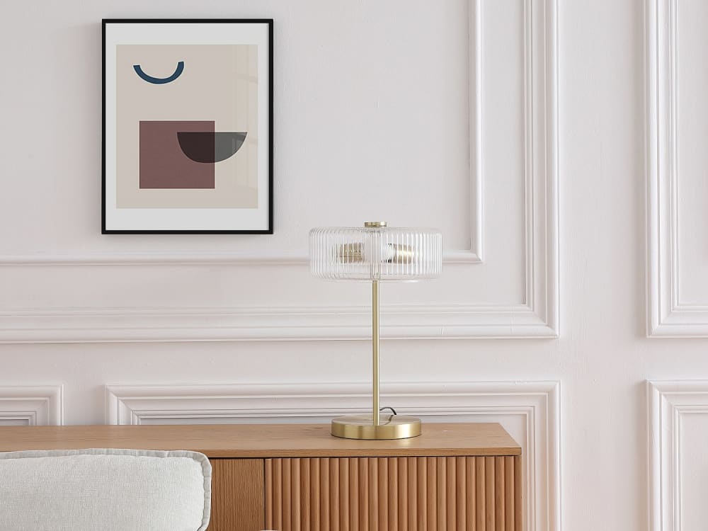 Lampe à poser laiton transparent — vue 3