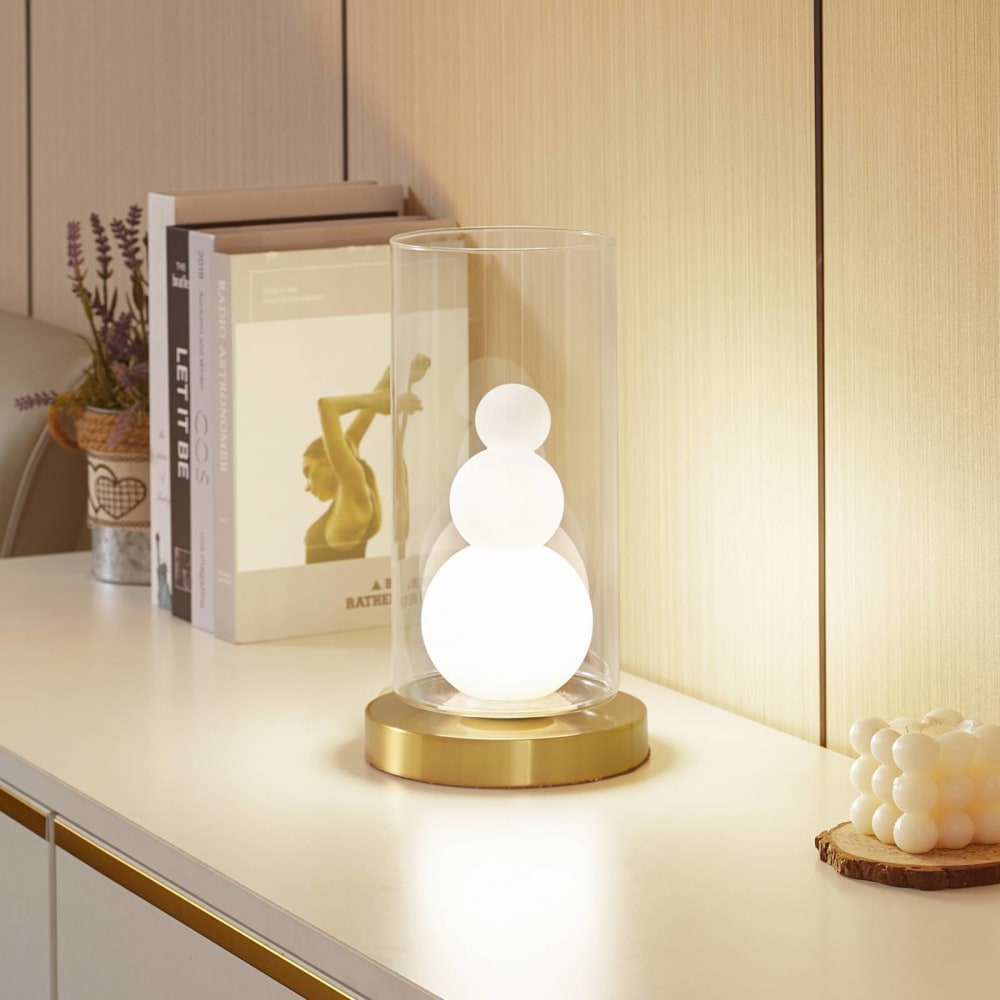 Lampe à poser en verre transparent — vue 4