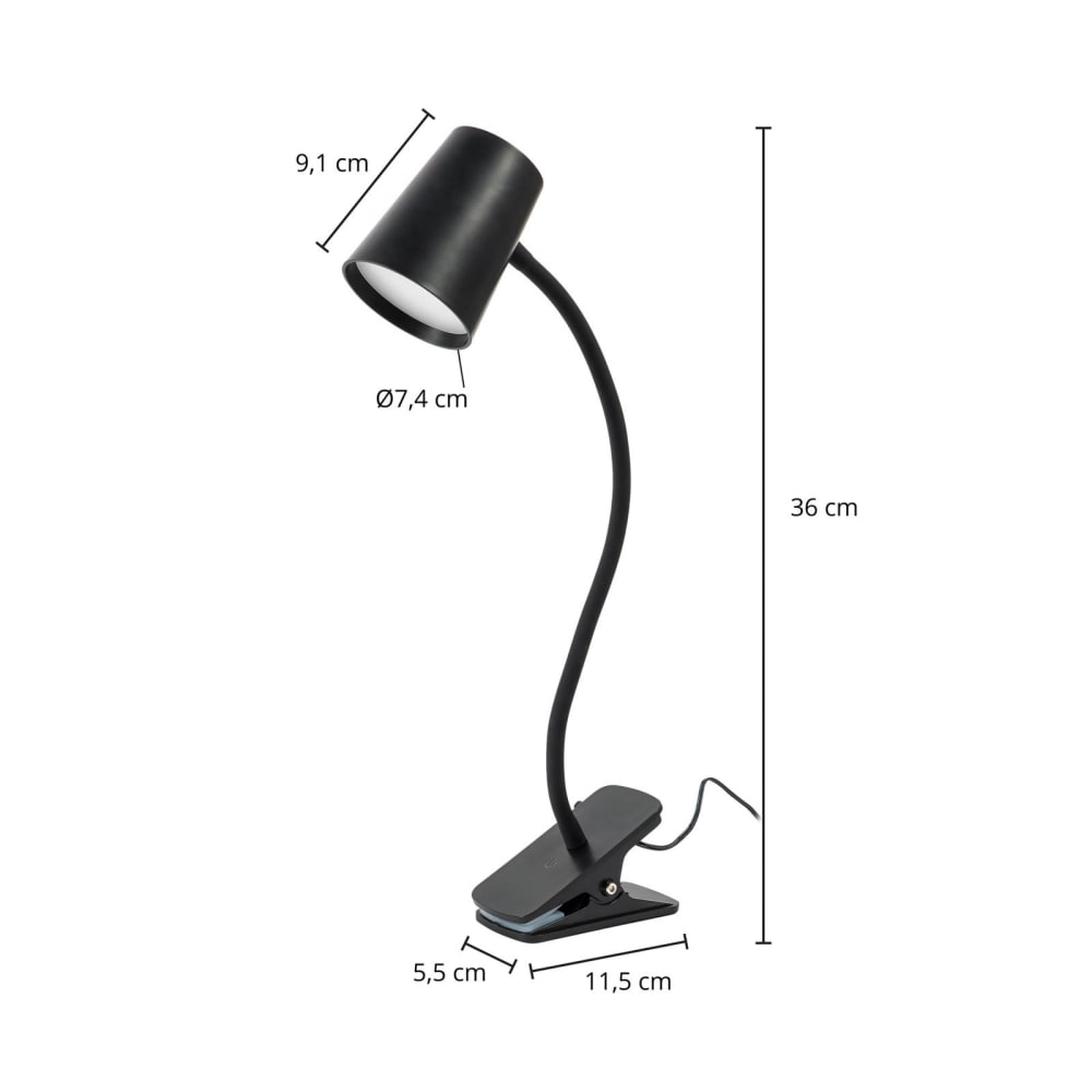 Lampe à pince en Plastique Noir — vue 3