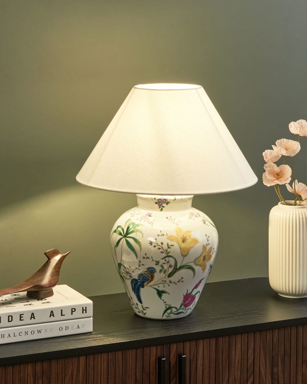 Lampe à poser porcelaine blanc — vue 3