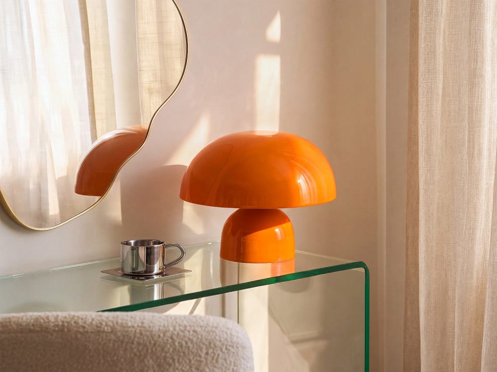Lampe à poser métal orange — vue 3
