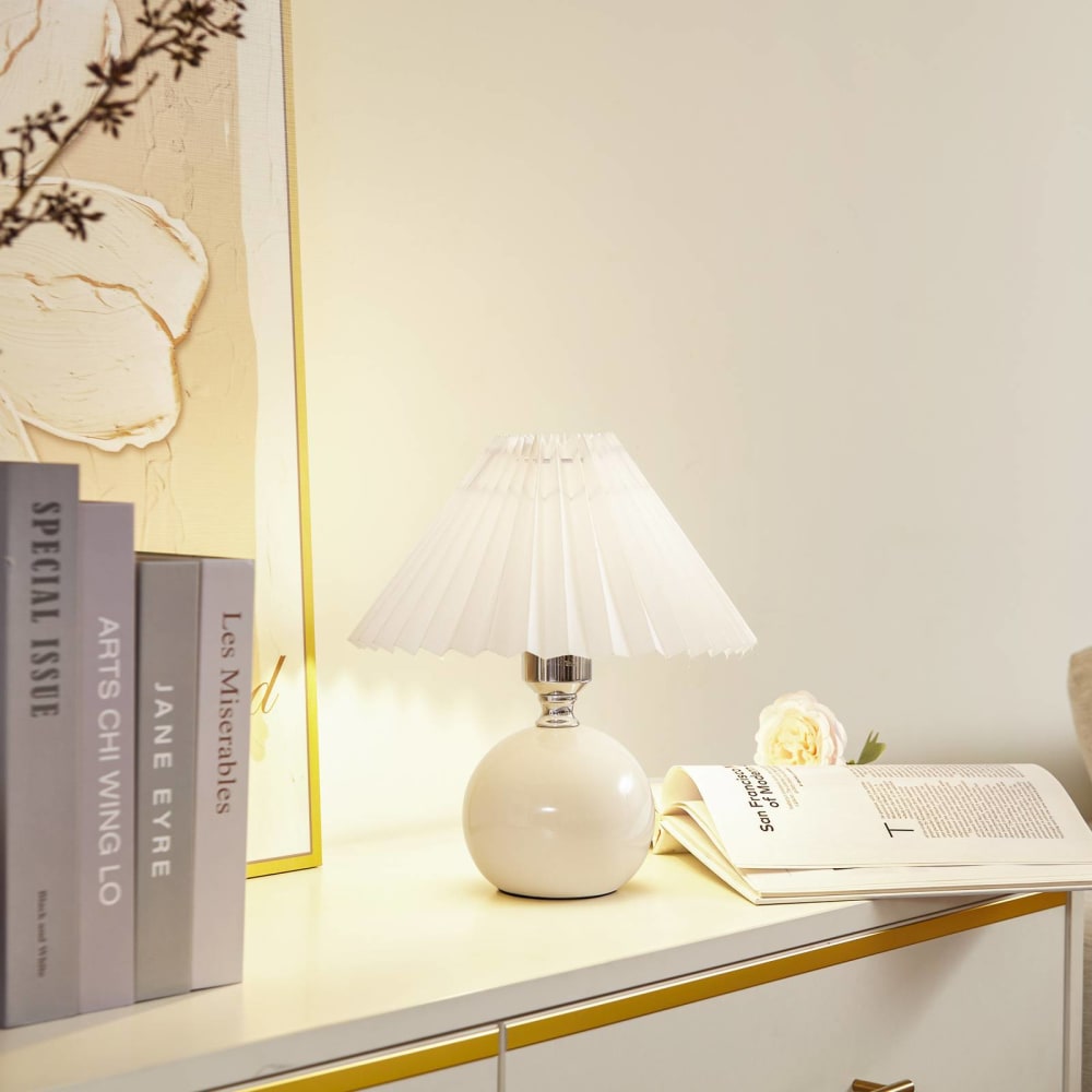 Lampe à poser en céramique blanc — vue 3