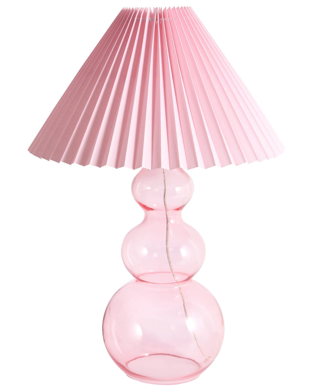 lampe à poser verre - rose