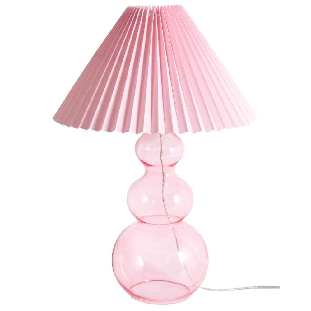 Lampe à poser verre rose — vue 4