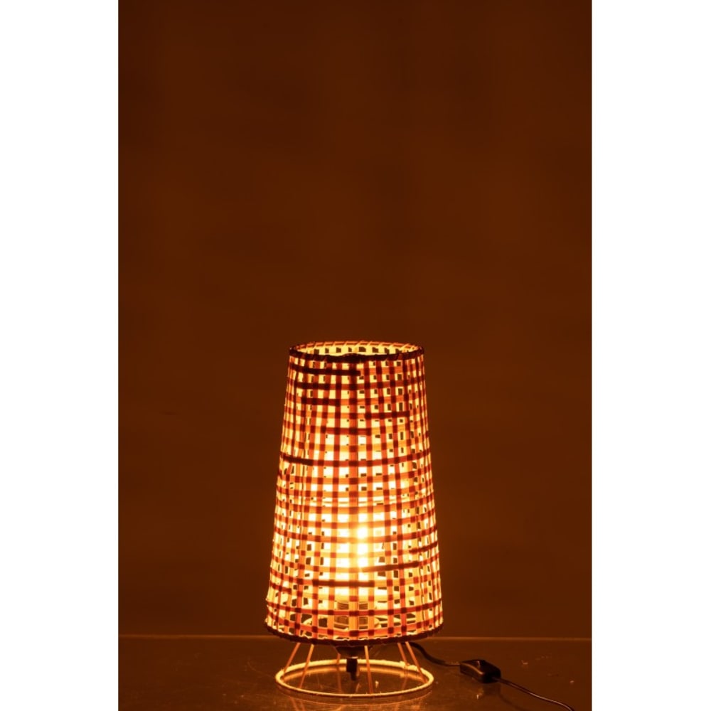 Lampe à poser en rotin naturel 20x20x36 cm — vue 4
