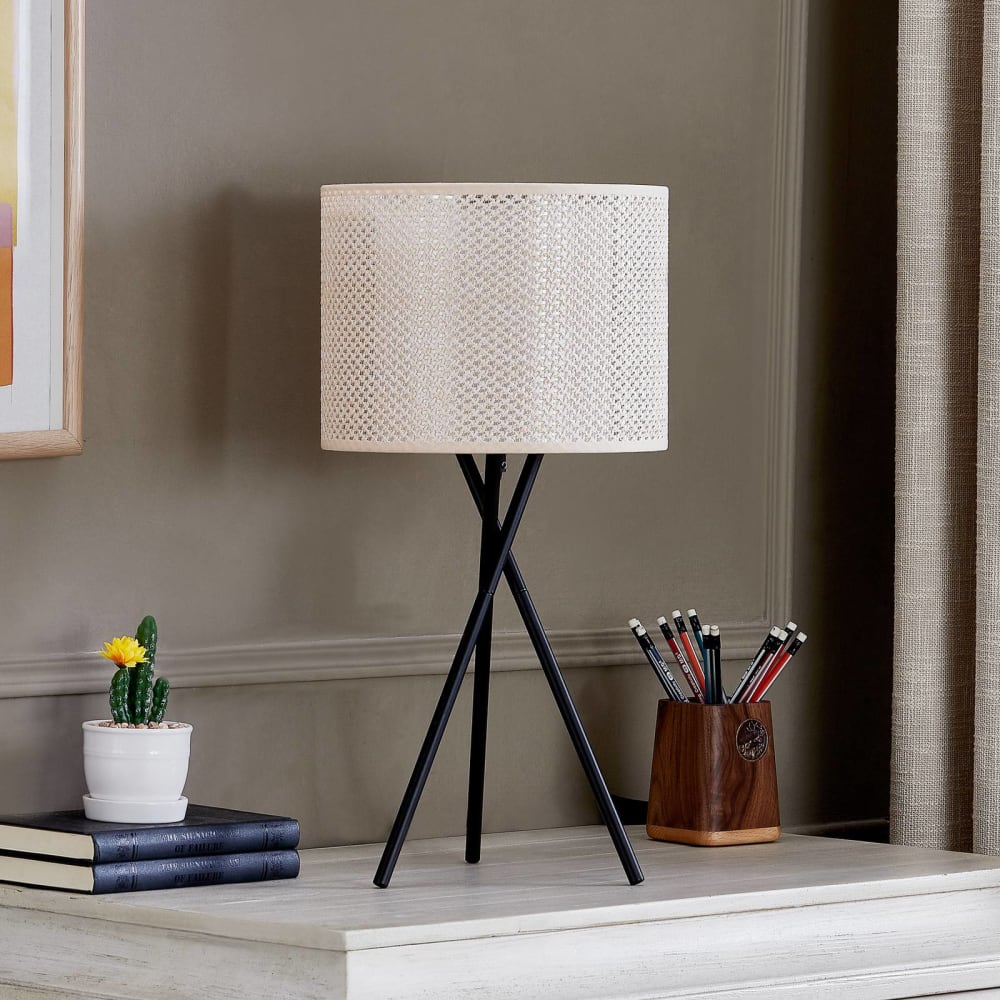 Lampe à poser en plastique beige — vue 3