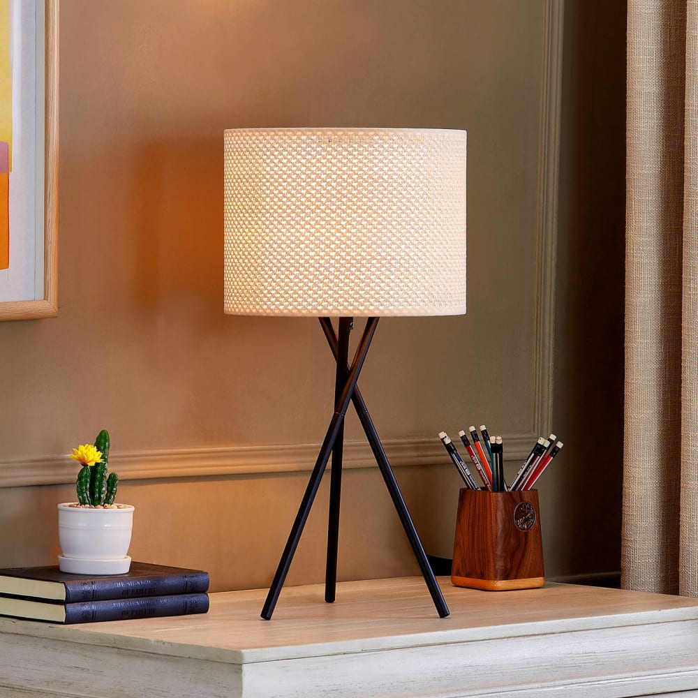 Lampe à poser en plastique beige — vue 4