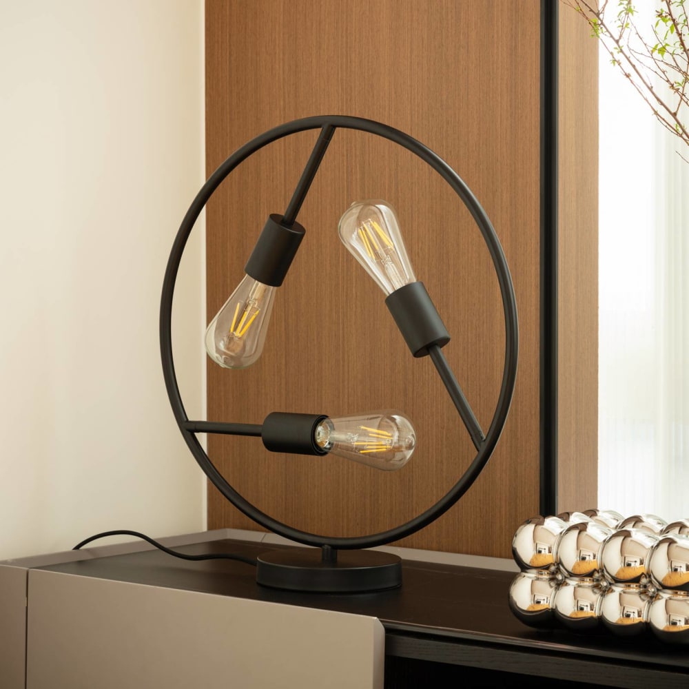 Lampe à poser en métal noir — vue 3