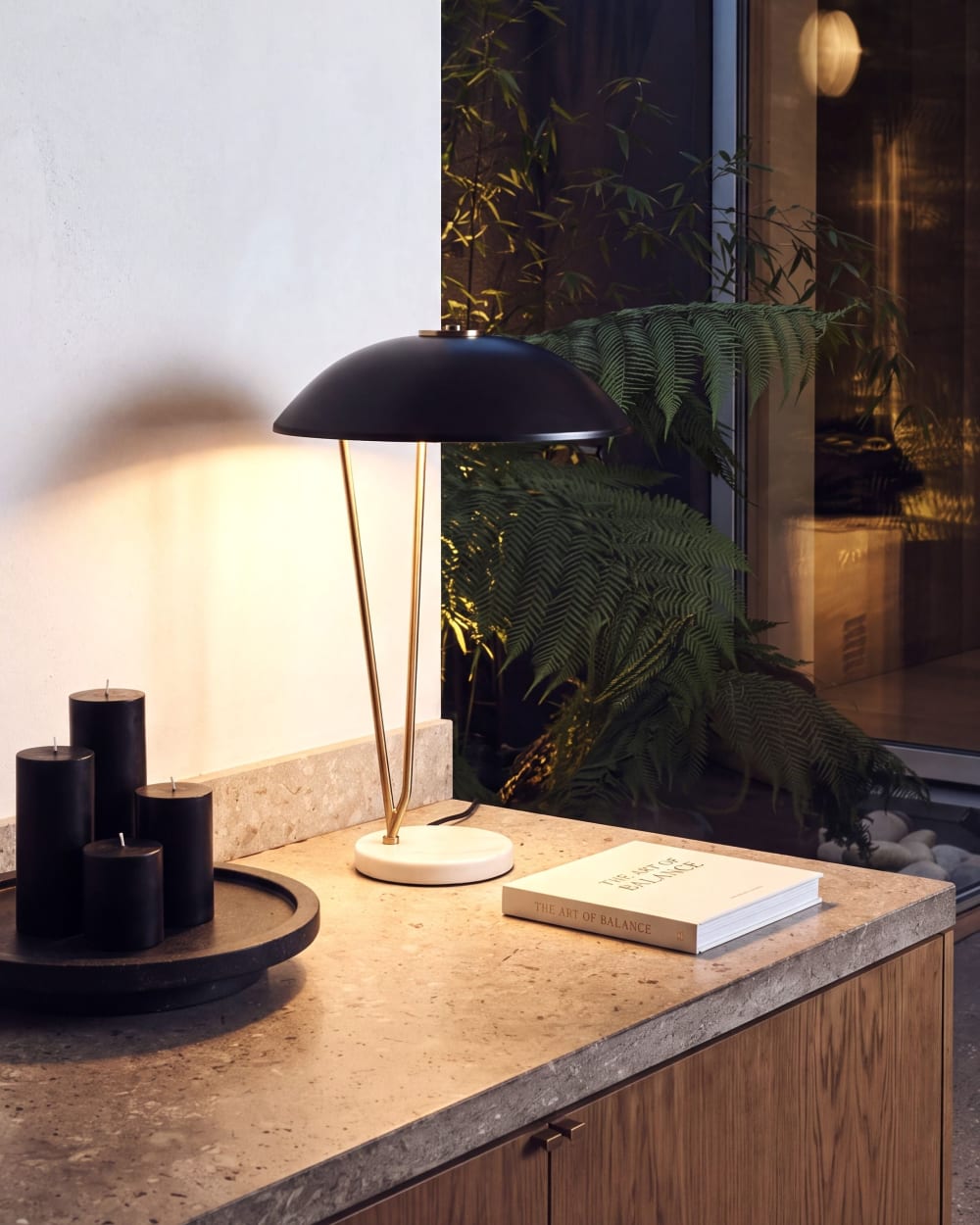 Tischleuchte aus Metall 58cm, schwarz - Maisons Du Monde