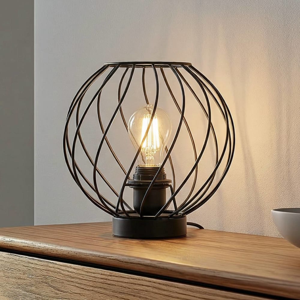Lampe à poser en métal noir — vue 3