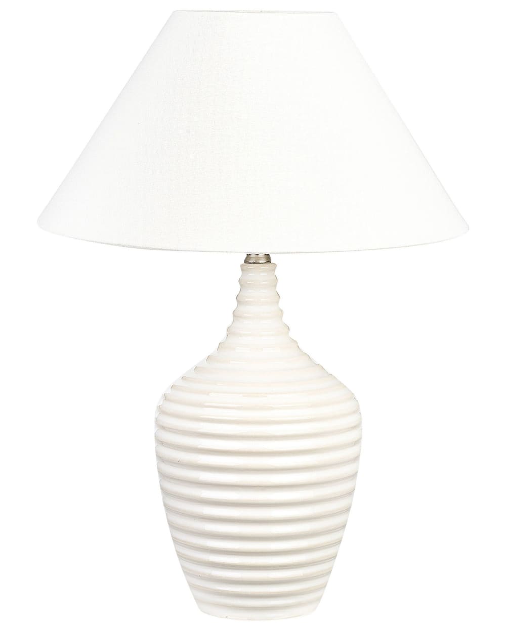 Tischleuchte Aus Keramik 56Cm, Beige