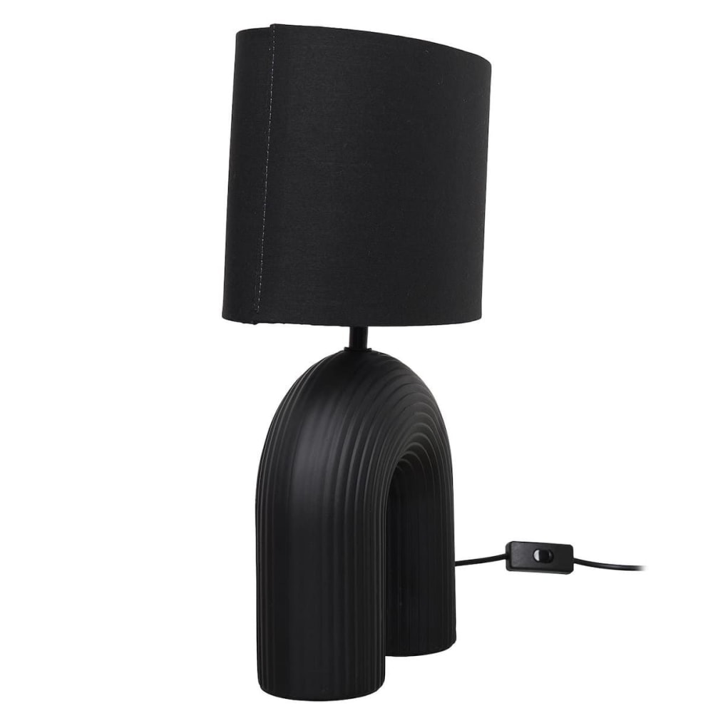 Lampe à poser archi céramique noir (h42cm) — vue 4