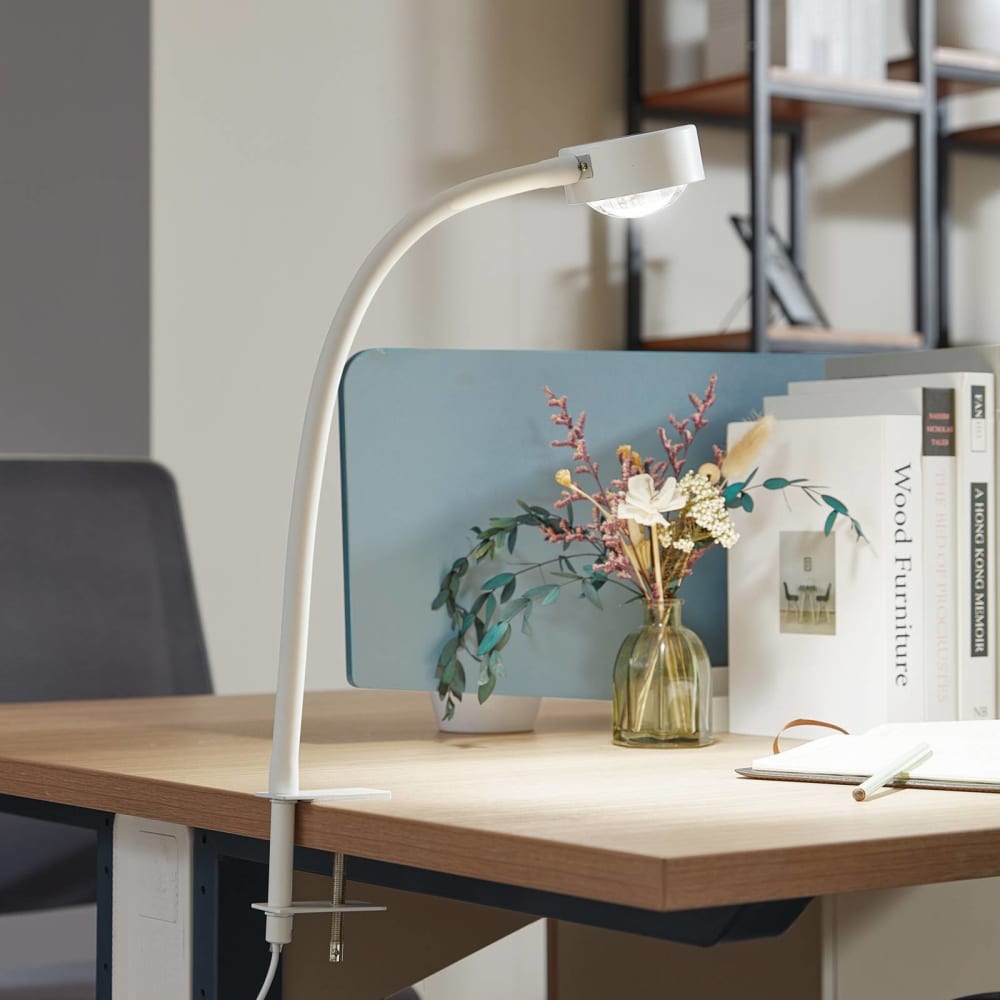 Lampe à pince en métal blanc — vue 4
