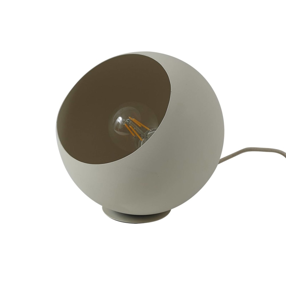Lampe à poser en métal beige