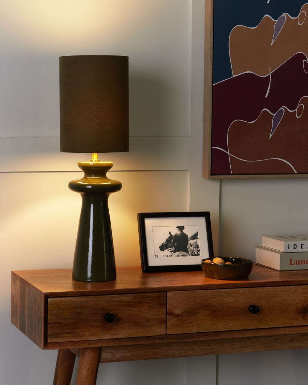 Lampe à poser vert olive — vue 3