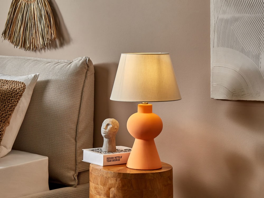 Lampe à poser céramique orange — vue 3