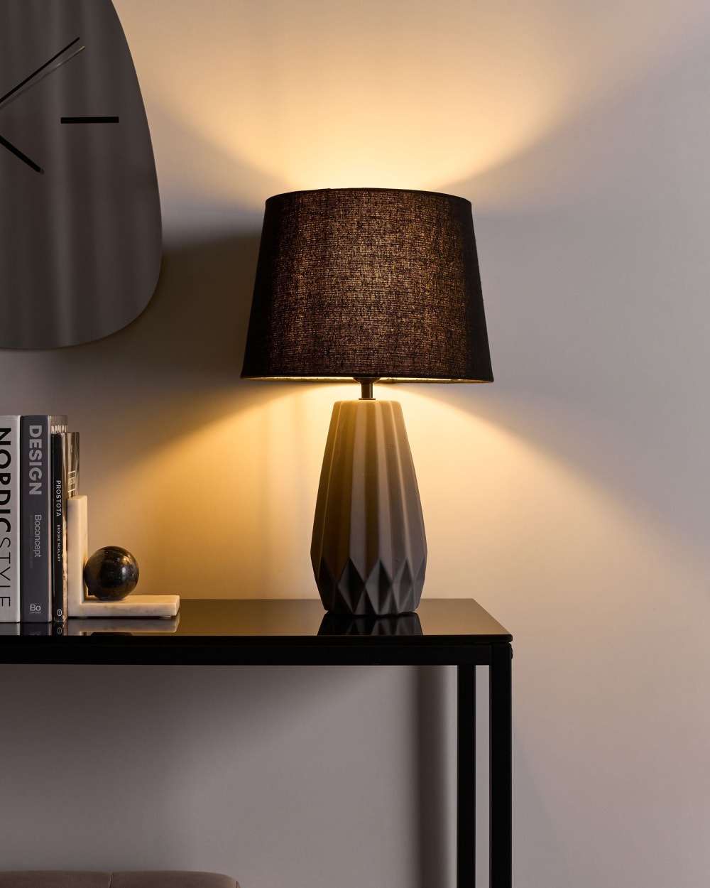Lampe à poser céramique gris — vue 3