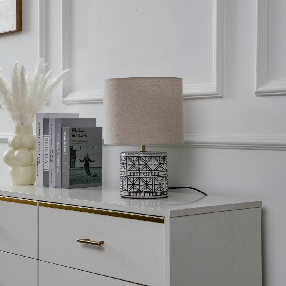 Lampe à poser en céramique blanc — vue 3