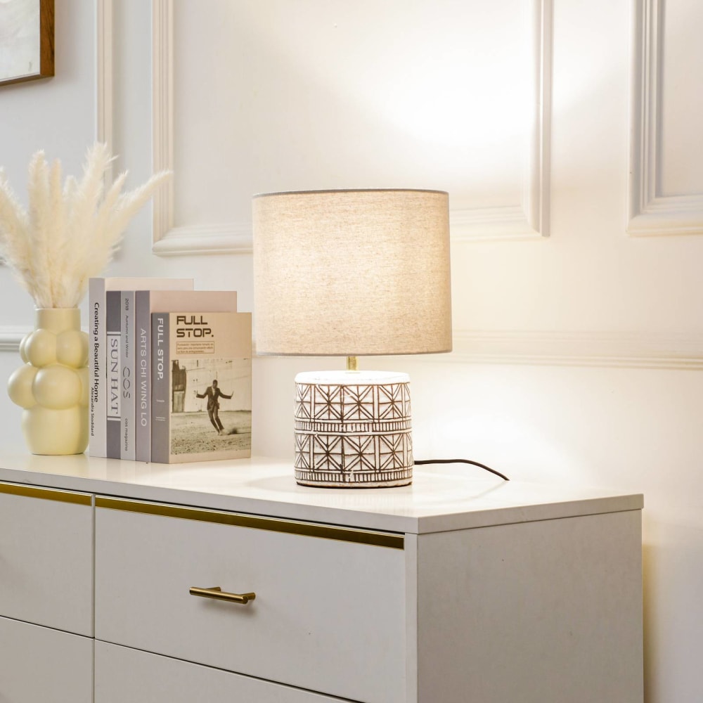 Lampe à poser en céramique blanc — vue 4