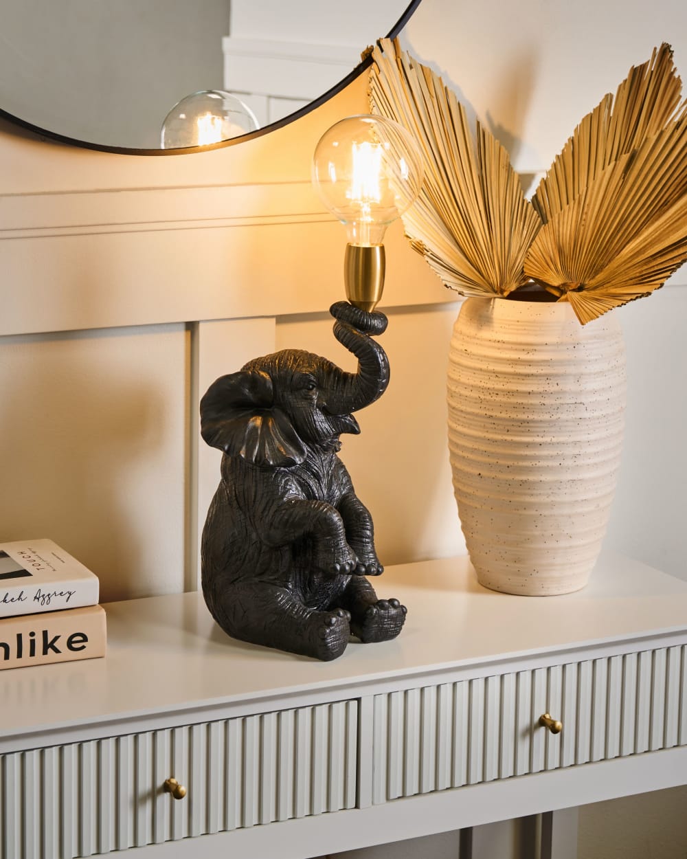 Lampe à poser éléphant noir — vue 3