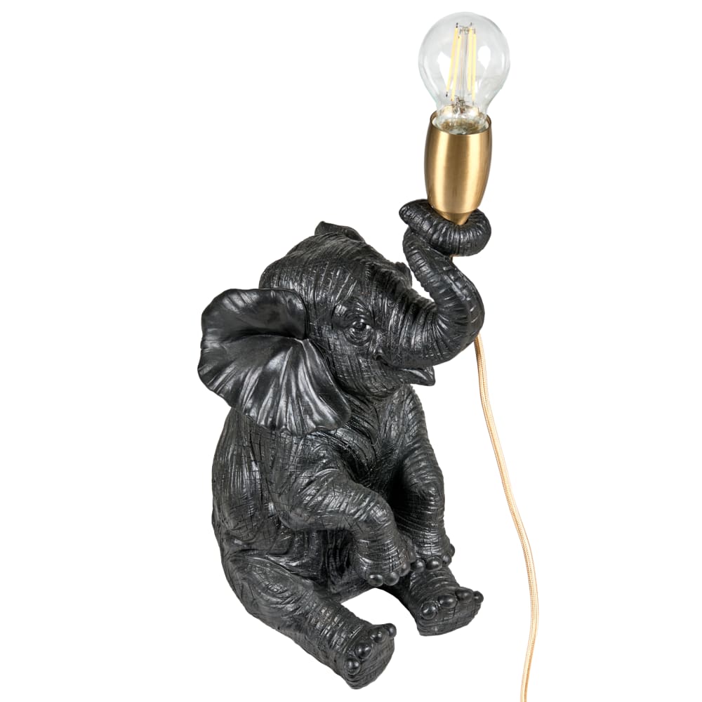 Lampe à poser éléphant noir — vue 4