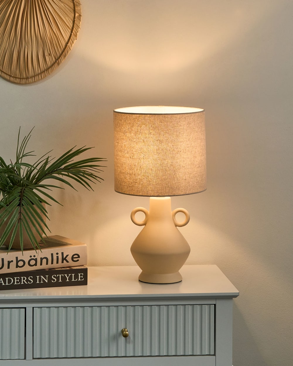 Lampe à poser céramique beige — vue 3