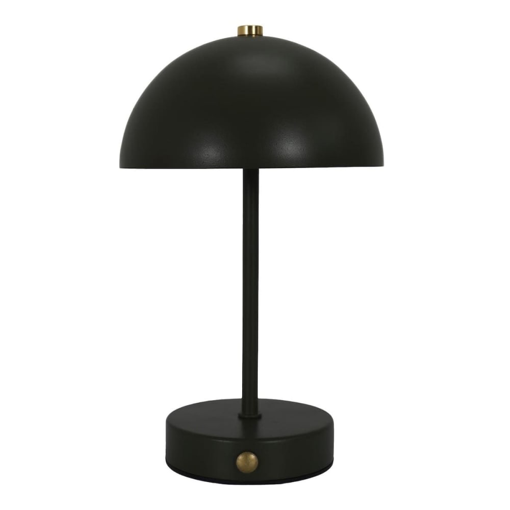 Lampe à poser en métal noir rechargeable (h25cm)