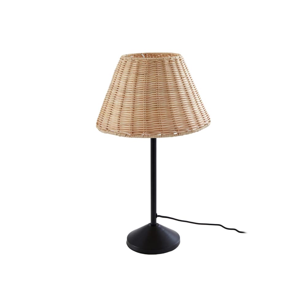Lampe à poser en bois noir