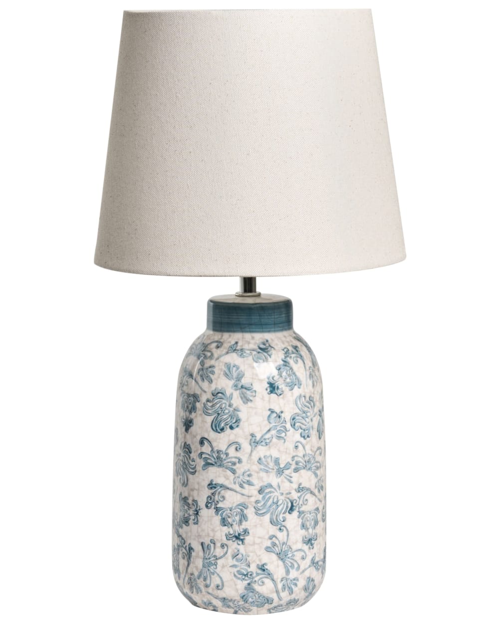 Lampe à poser céramique blancbleu