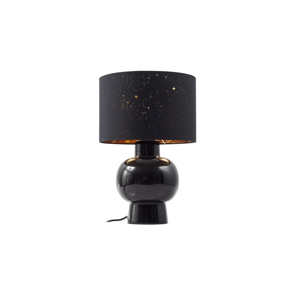 Lampe à poser en textile noir