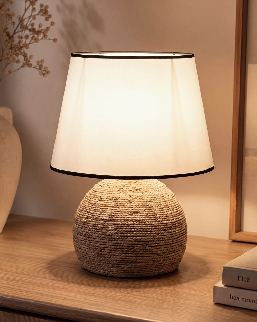 Tischleuchte aus Holz 46cm, naturfarben - Maisons Du Monde