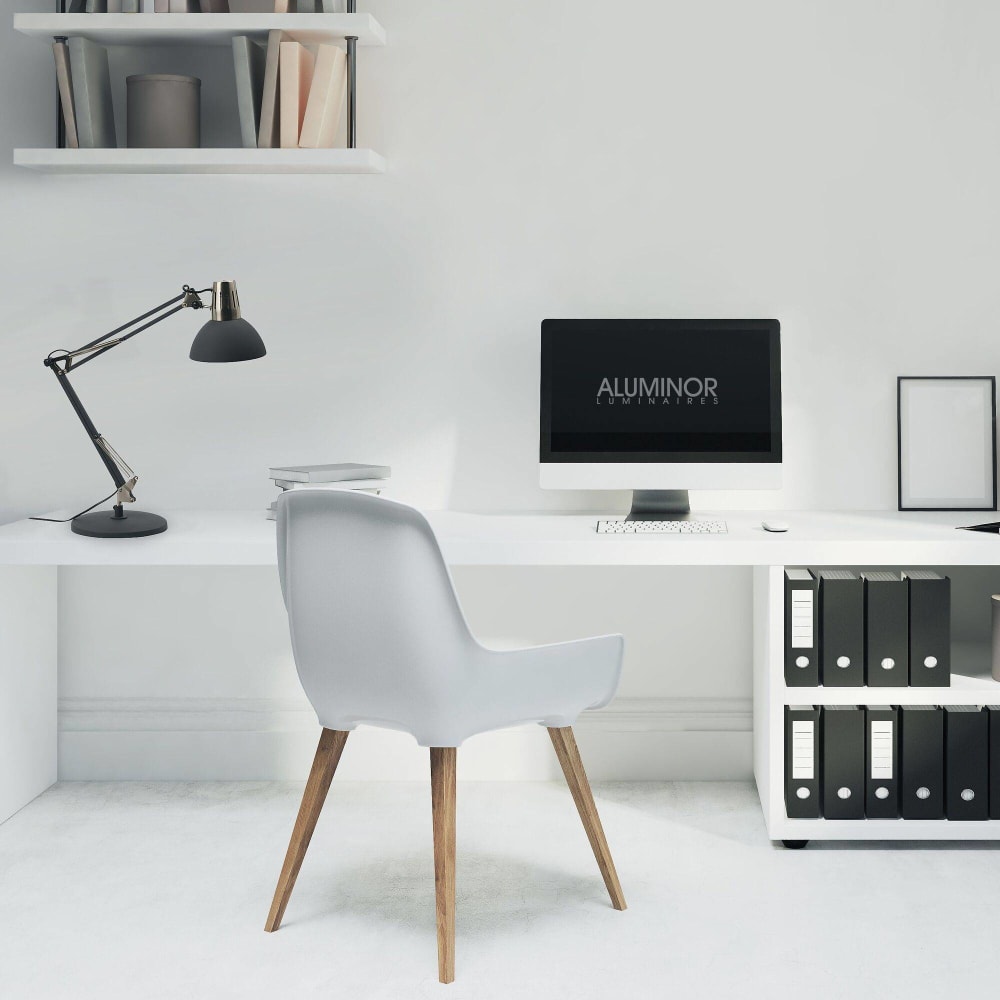 Lampe à poser en métal h70 blanc ALUMINOR - Maisons du Monde