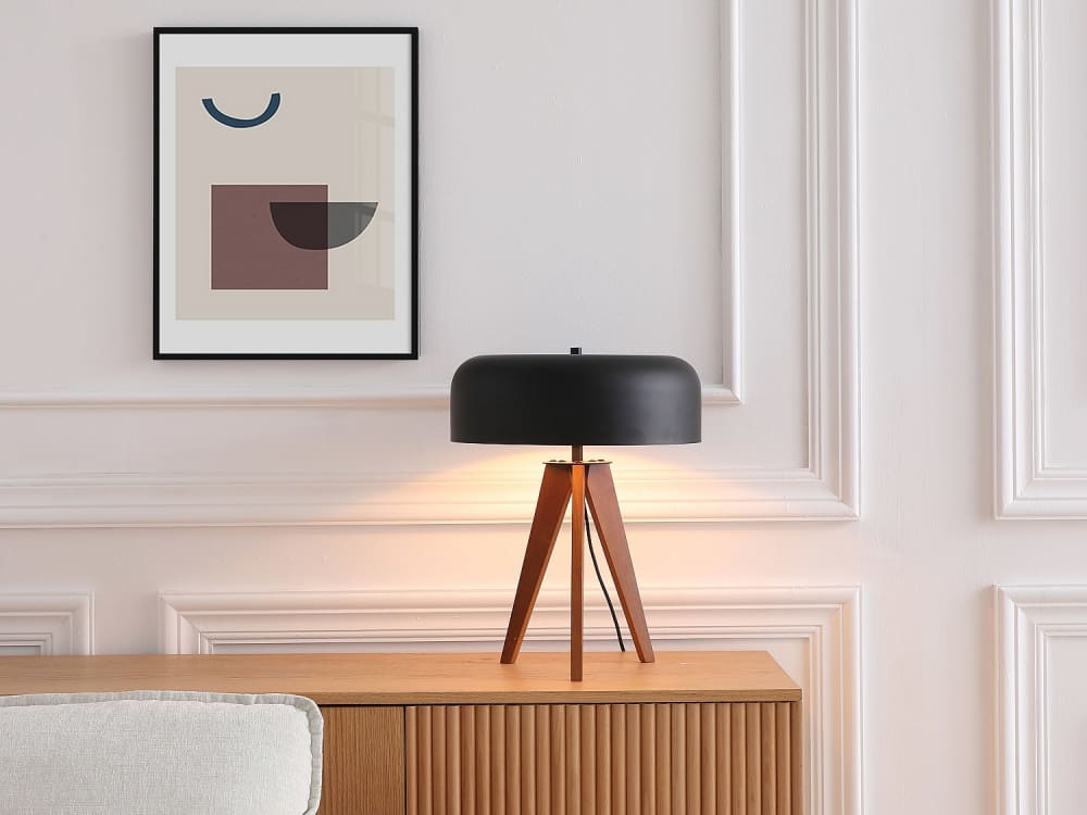 Lampe à poser hévéa noir — vue 4
