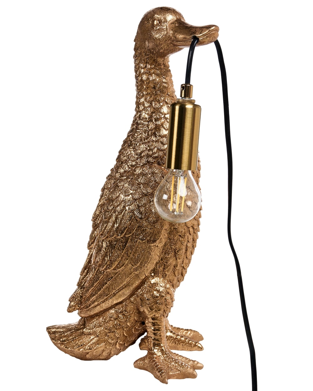 Lampe à poser canard doré