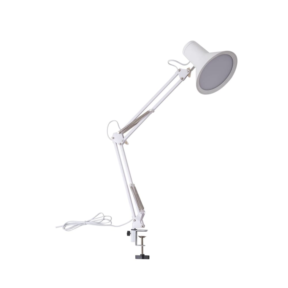 Lampe à pince en métal blanc